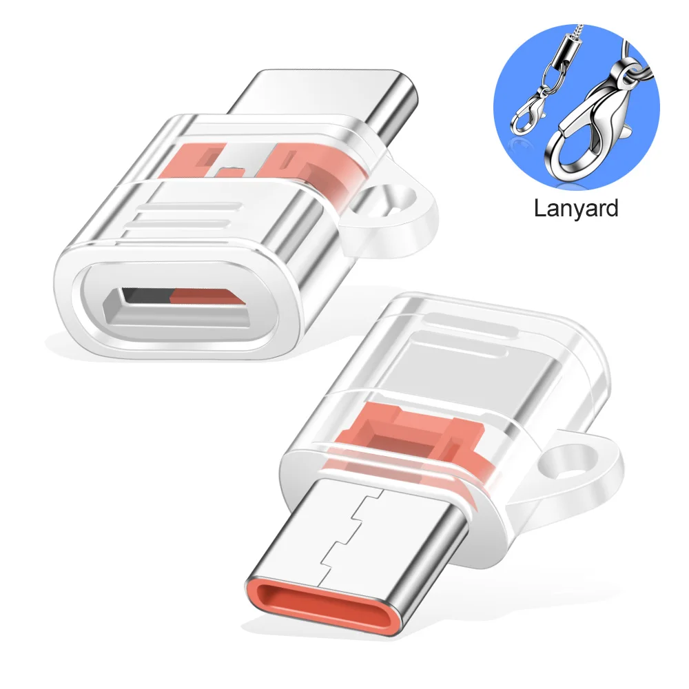 OTG кабель с разъемами микро-usbи USB c адаптер тype c для передачи данных и зарядки устройств конвертер для Samsung Galaxy S8 S9 redmi note 7 One Plus 6 t Тип c otg - Цвет: Orange