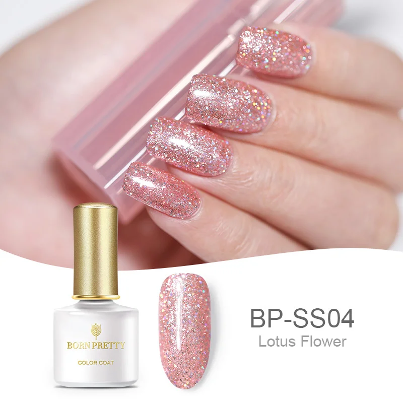 BP-SS04 Born pretty, голографическая гель для ногтей с блестками лак 6 мл Сияющий Блестящий впитывающий УФ-гель лак для ногтей Светодиодный УФ-лампа - Цвет: BP-SS04