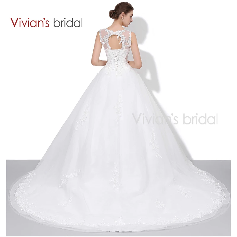 Женское свадебное платье из тюля Vivian's в западном стиле без рукавов со