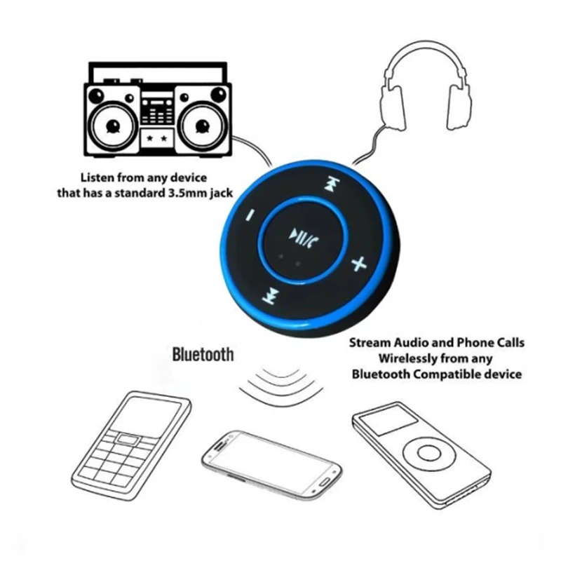 Беспроводной Bluetooth Aux приемник с разъемом 3 5 дюйма автомобильный комплект громкой