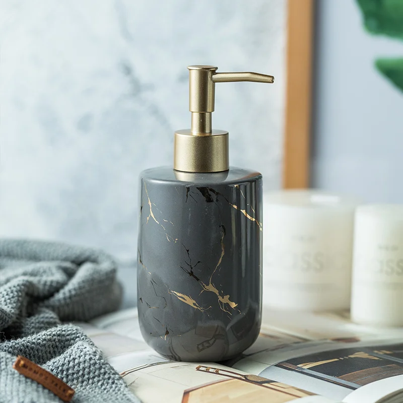 Высококачественный диспенсер для ванной комнаты с матовым мраморным узором