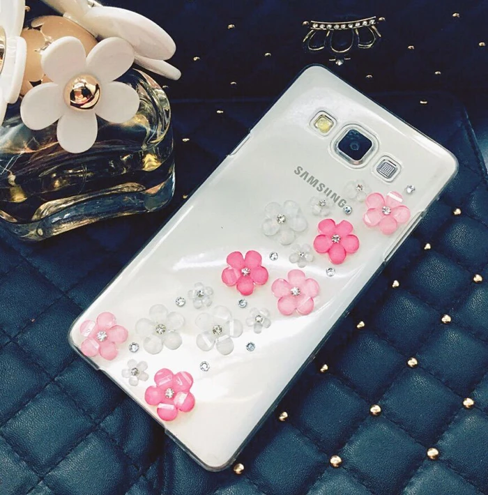 Стразы в виде хризантем чехол для телефона samsung Galaxy J8 J6 J4 J7 J5 J3 J2 J1 2018 2017 2016 2015 Cherry