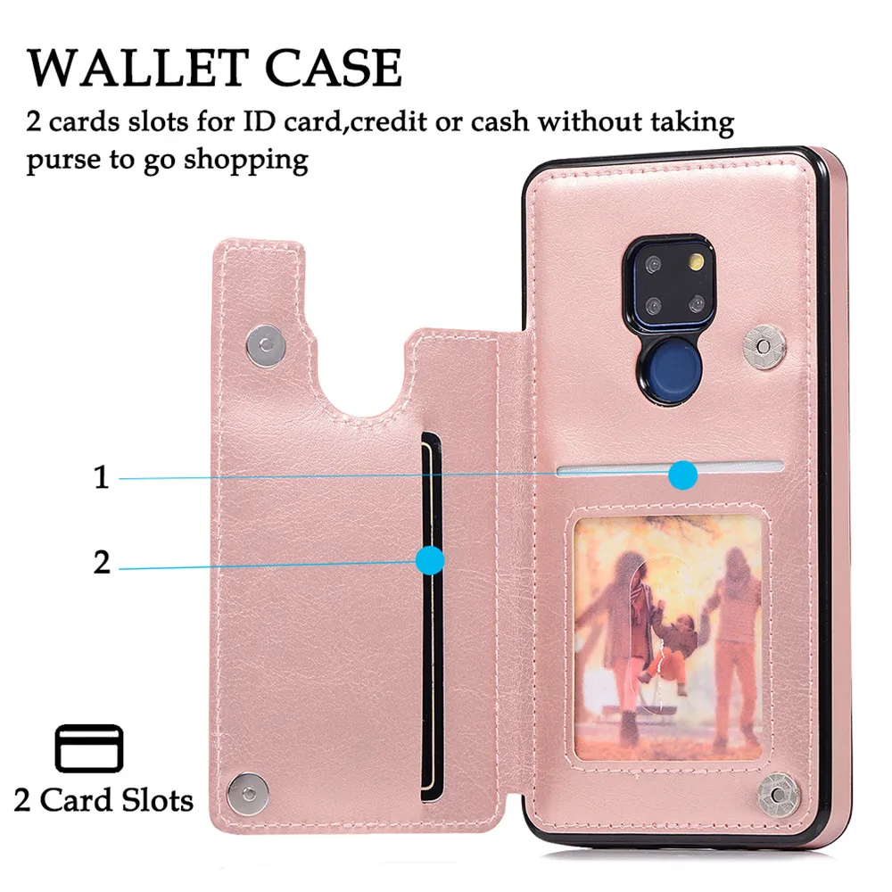 Держатель для карт, чехол-кошелек для huawei P30 P30 Pro mate 20 Pro Lite, роскошный мягкий кожаный чехол с магнитной застежкой, противоударный защитный чехол