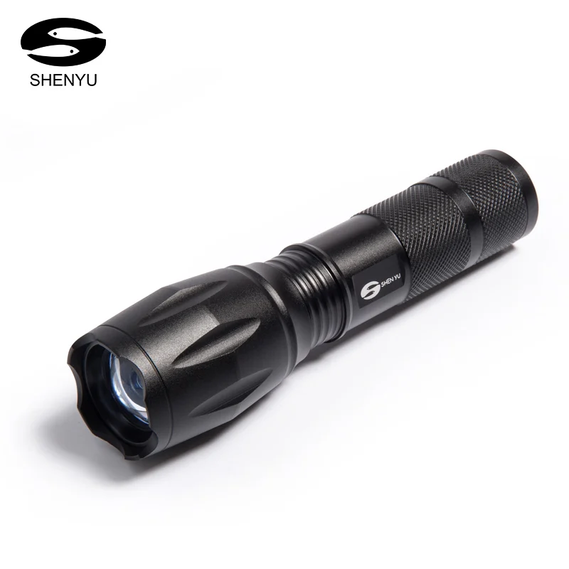 

SHENYU LED Flashlight 18650 Torch Waterproof Flashlight Cree XML t6 600 lumen Zoomable Mini Portable Light