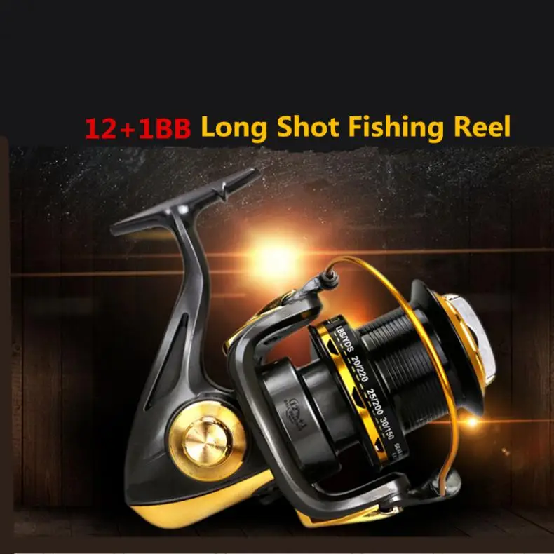 

11000 Series 12+1BB Fishing Reel Trolling Long Shot Casting Big Sea Spinning Wheel Max Drag 25KG with Full Metal CNC Rocker Arm
