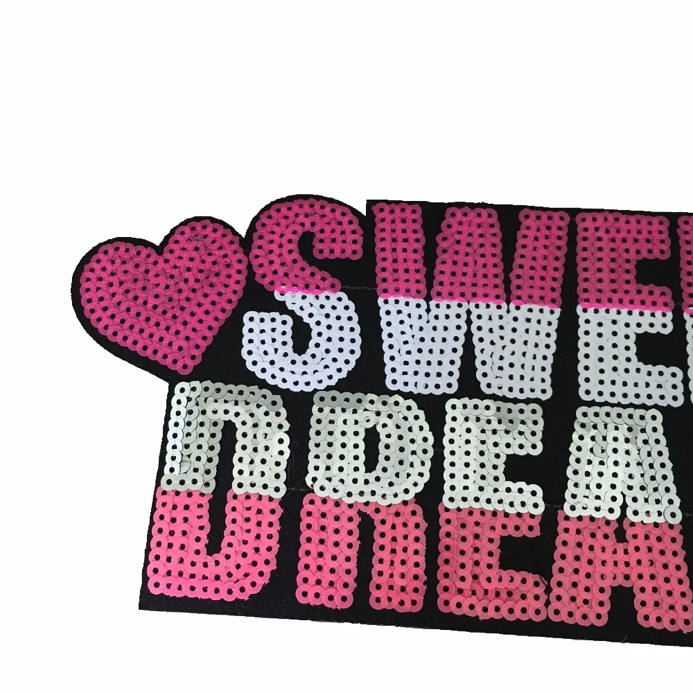 Новинка патчи с блестками и надписью SWEET DREAMS |