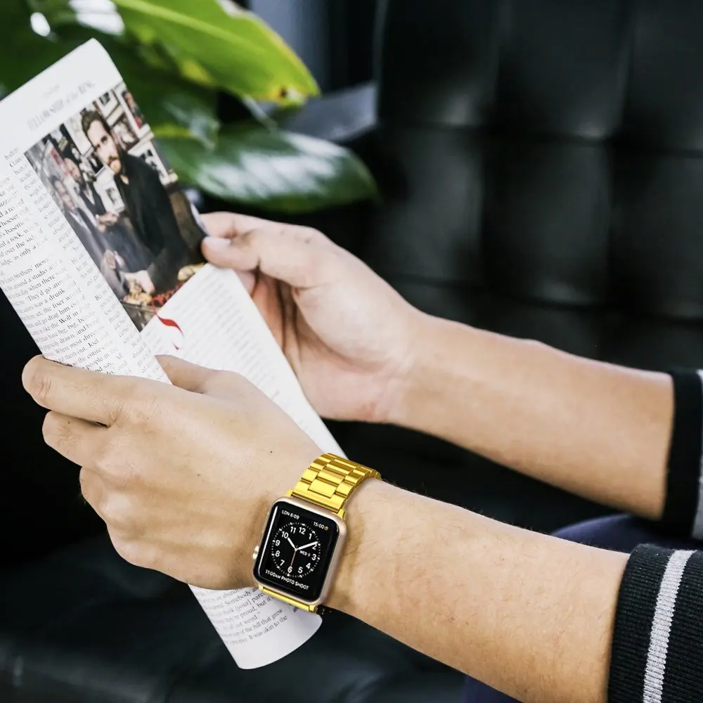Металлический ремешок Correa для Apple Watch Series 1 2 3 4 умный фитнес-браслет 38 мм 42 мм Pulsera ремешок смарт-Аксессуары