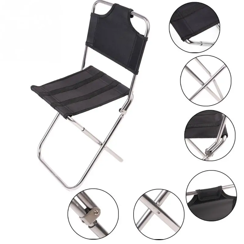 Online Sıcak 2 Renk Açık Kamp Balıkçılık Katlanabilir Sandalye Arkalığı Ile Çok Fonksiyonlu Taşınabilir Koltuk Için Taşıma Çantası Ile Piknik Plaj
