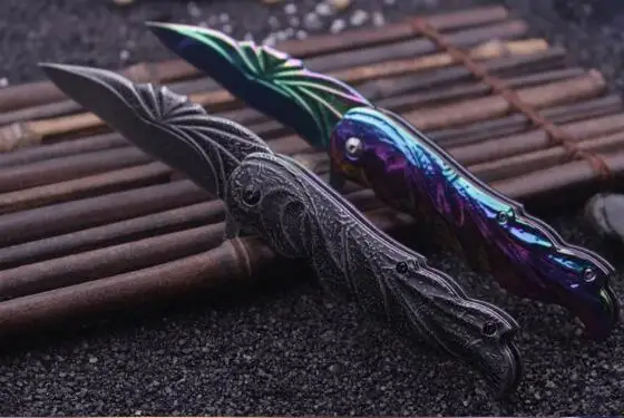 Хит тактический складной нож 54HRC стальная ручка D2 лезвие для охоты выживания