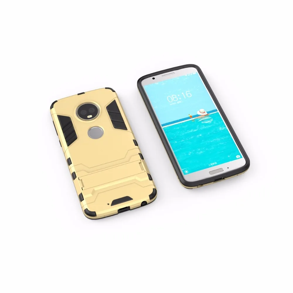 For MOTOROLA MOTO G6 Case for Moto Plus Shockproof Robot Silicone 2 in 1 Phone case Motorola funda coque |