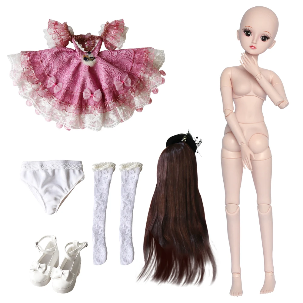 UCanaan 23 6 дюймов BJD куклы с 19 шариковых суставов SD Одежда для кукол наряд обувь парик