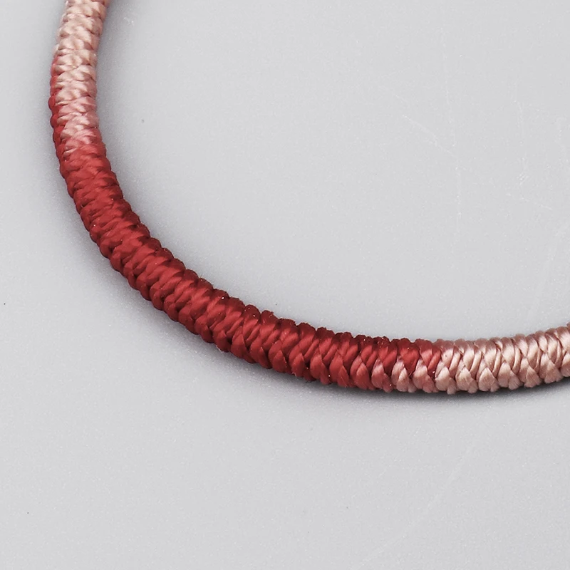 Lucky Rope браслет тибетский буддийский ручной работы градиент цвета узлов для