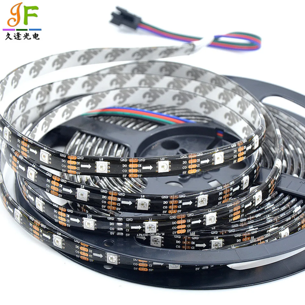 5 м SK9822 24 30 36 60 72 144 светодиодов/м 5050 RGB полноцветная адресная светодиодная