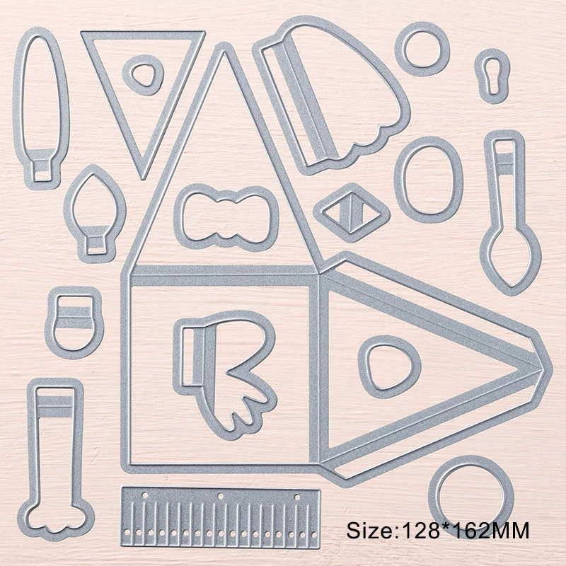 GJCrafts 128*162 мм 2018 Новый резки умирает металлический трафарет для Scrapingbook DIY карты