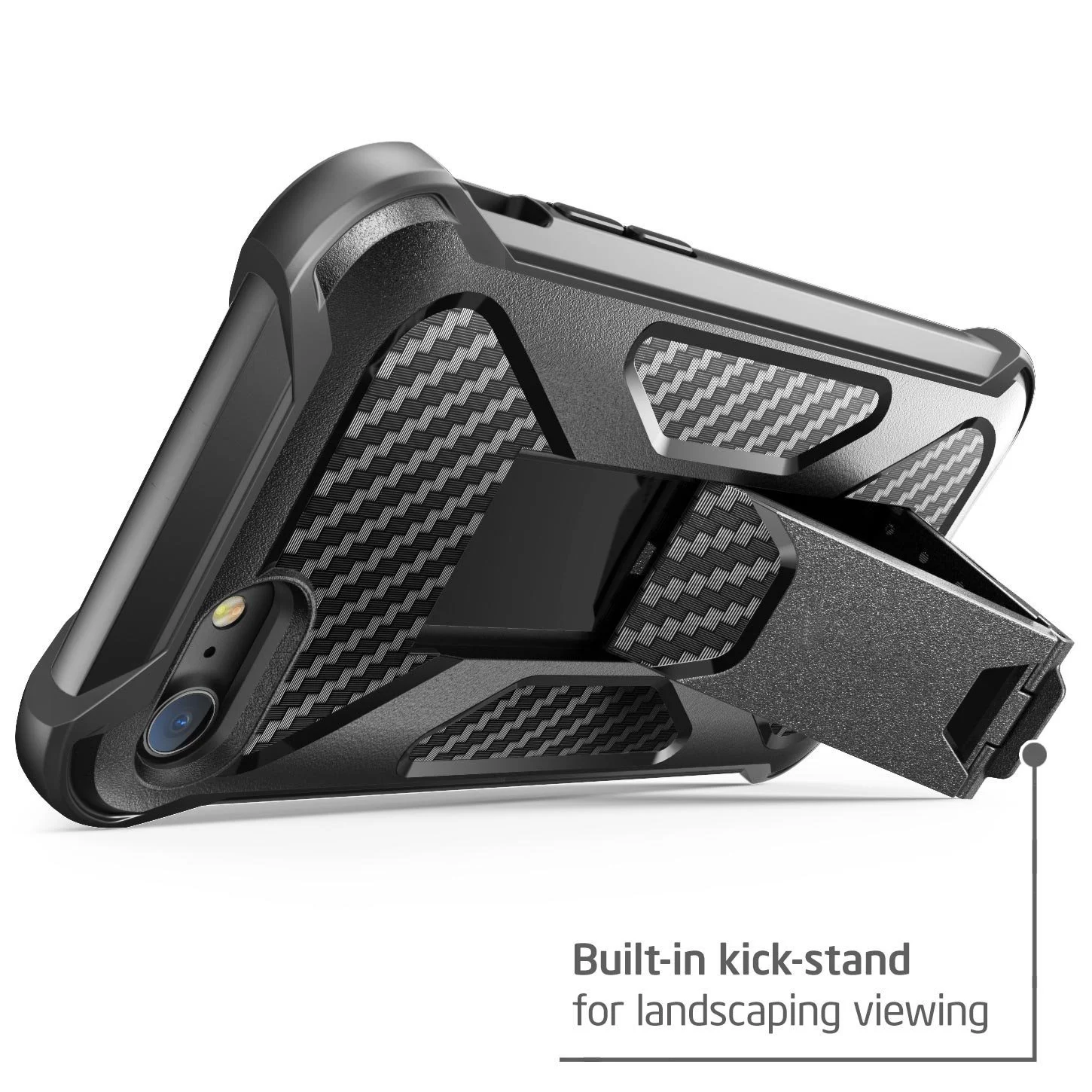 Гибридный трансформатор Kickstand чехол для iPhone 7 7Plus 8 8Plus сверхмощный с зажимом и