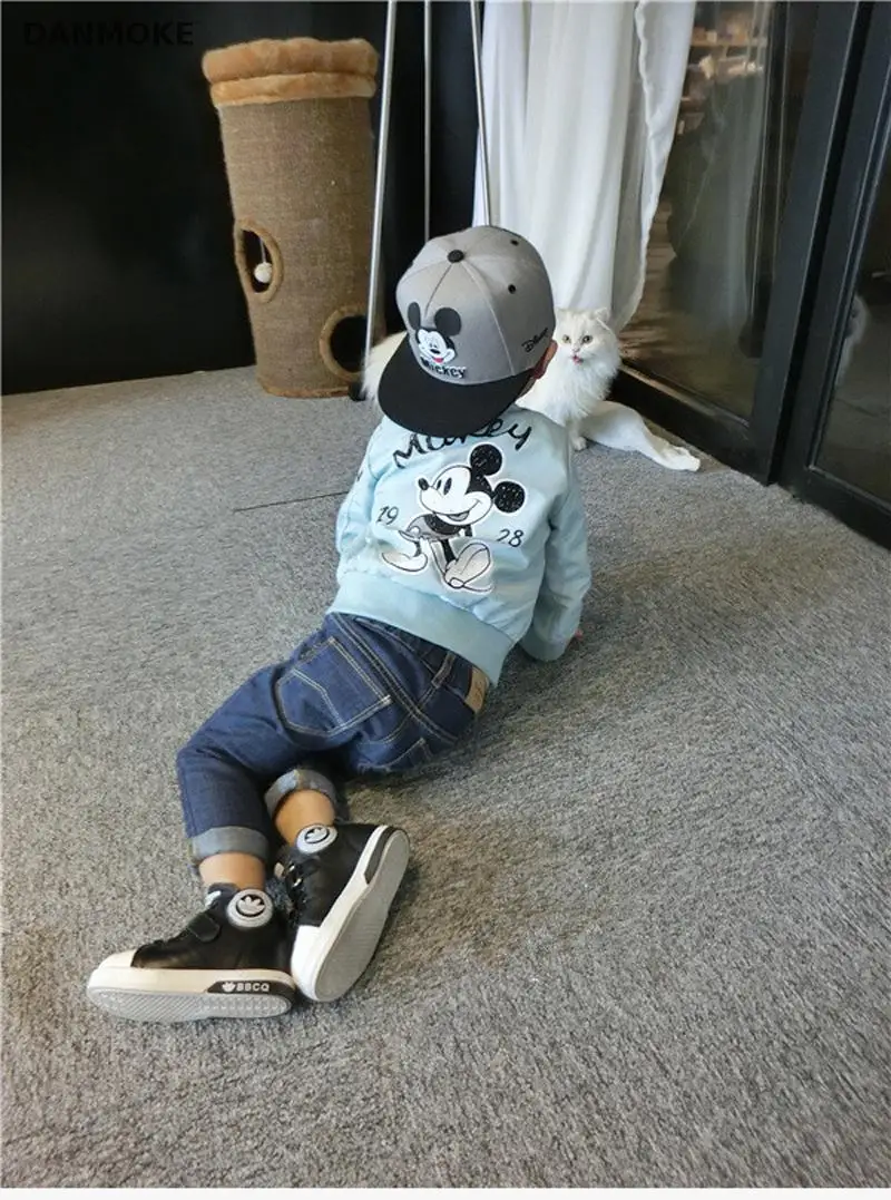 Danmoke/пальто для девочек сезон весна осень детский Тренч мальчиков модные детские