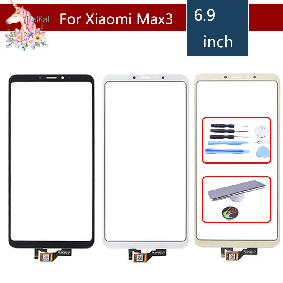 

Original TouchScreen For Xiaomi Max3 Mi Max 3 Max3 MiMax3 Touch Screen Digitizer Touch Panel Sensor Front Glass Replacement