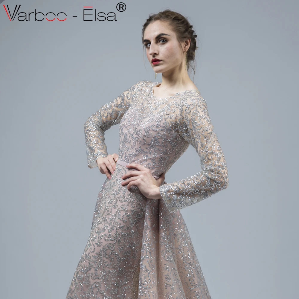 VARBOO_ELSA Vestido de Festa Longo черное блестящее вечернее платье с длинным шлейфом русалки Robe