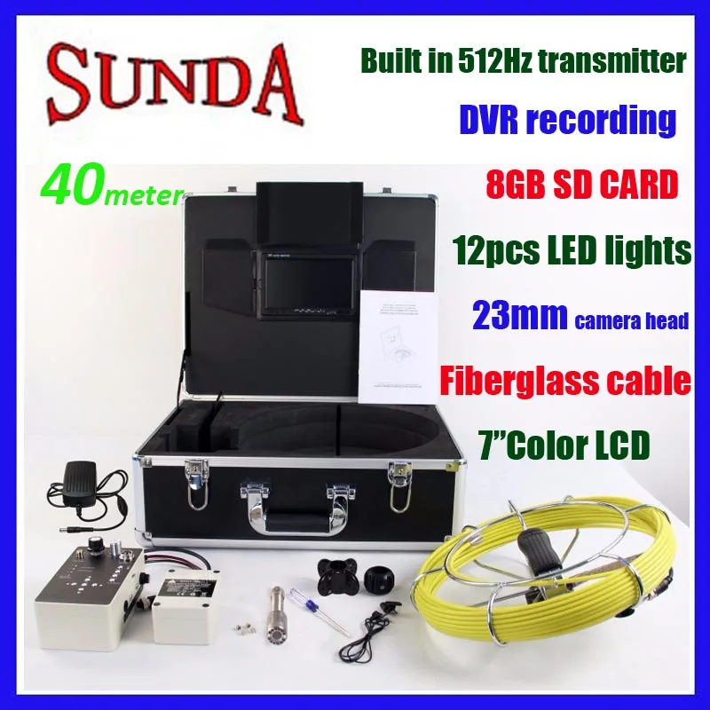 Водонепроницаемая камера для обследования стен 512 Гц 40 м DVR 8 Гб|512hz transmitter|inspection