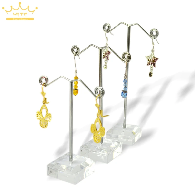 Черная/прозрачная акриловая Металлическая Витрина для украшений подставка