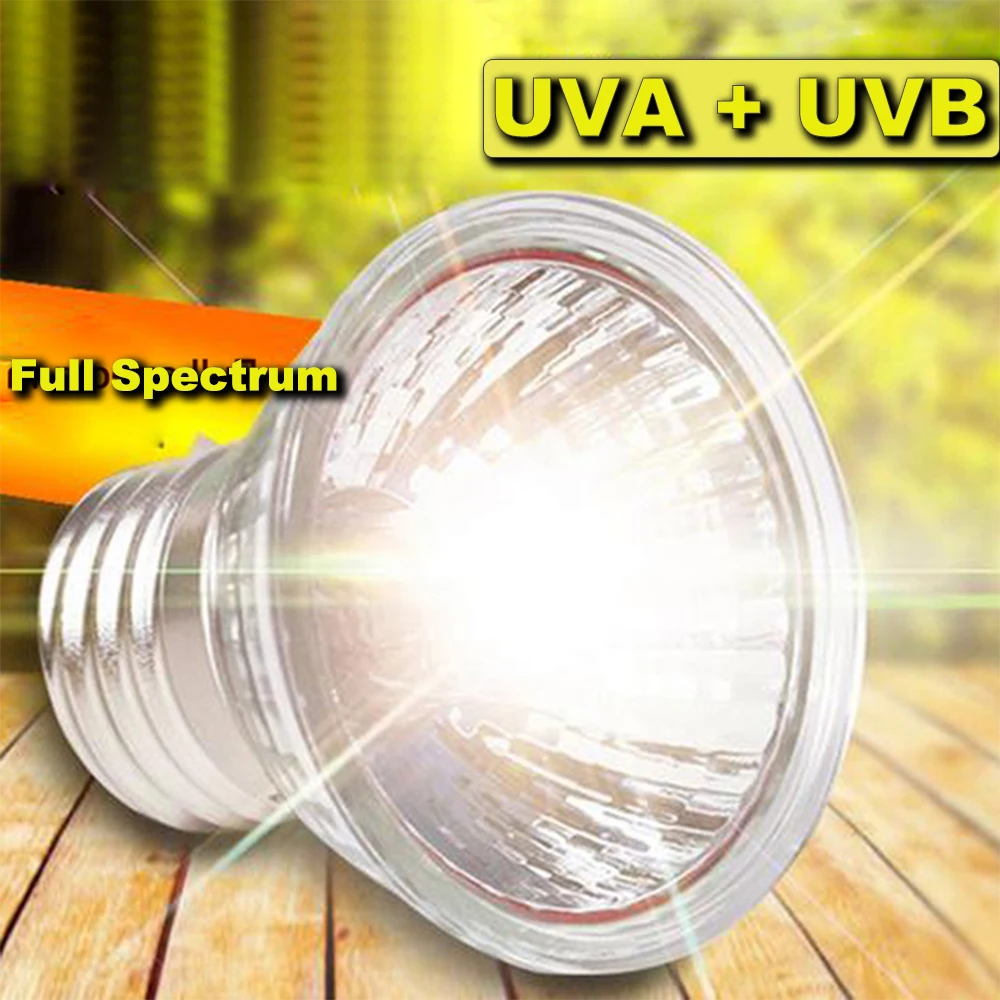 Лампа для черепахи 25/50/75 Вт UVA UVB лампа обогрева амфибий ящериц контроля