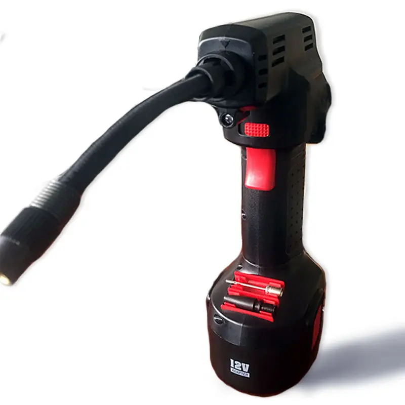 Satin Al Taşınabilir 12V Araba Oto Elektrikli Hava Kompresörü Pompası Ile 3m Uzun Uzatılmış Güç Kablosu Pil Ile