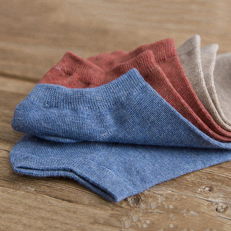 20 шт. = 10 пар 37-44 европейские Новые однотонные мужские цветные короткие носки