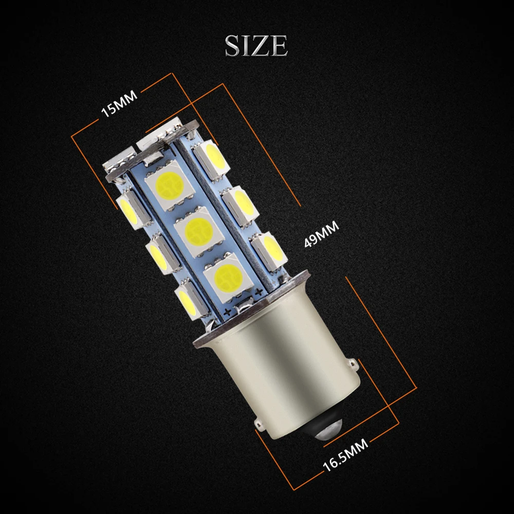 YM E яркий 2 шт. S25 1156 BA15S 5050 18 SMD P21W поворотник задний Светильник лампы белый желтый