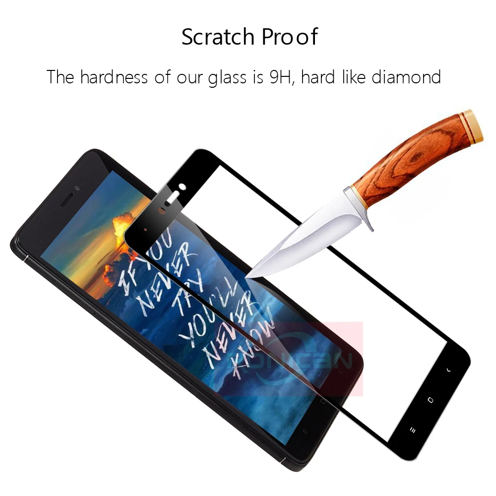 Закаленное стекло с полным покрытием для Xiaomi Redmi 4X 5 Plus 6A 6Pro Note Pro 4 5A Prime Pocophone F1