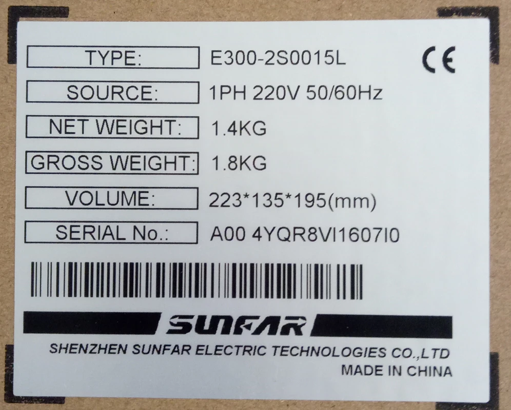 Преобразователь частоты SUNFAR 1.5KW 2HP 1000HZ VFD преобразователь 1 фазный 220v вход 3 0 выход