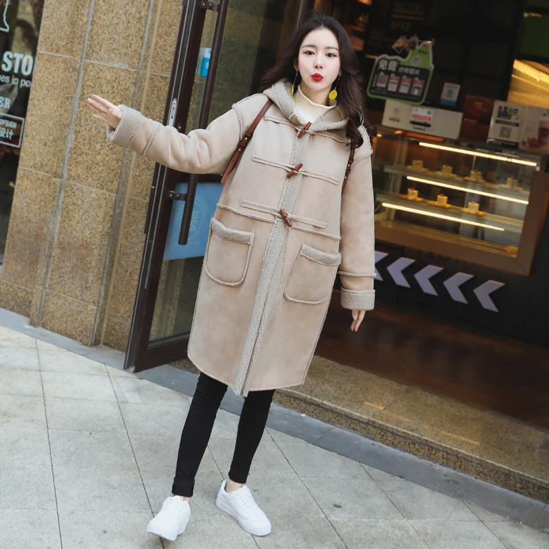 2021 зимнее модное пальто с хлопковой подкладкой женское длинное замшевое женская