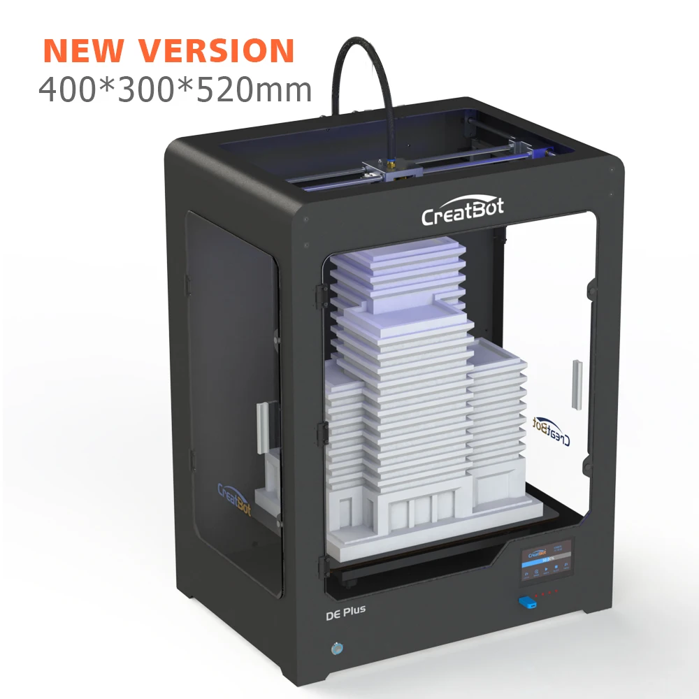 CreatBot DE PLUS01 большой размер сборки 400*300*520 мм один экструдер 3d металлический принтер ПВХ принтер Китай