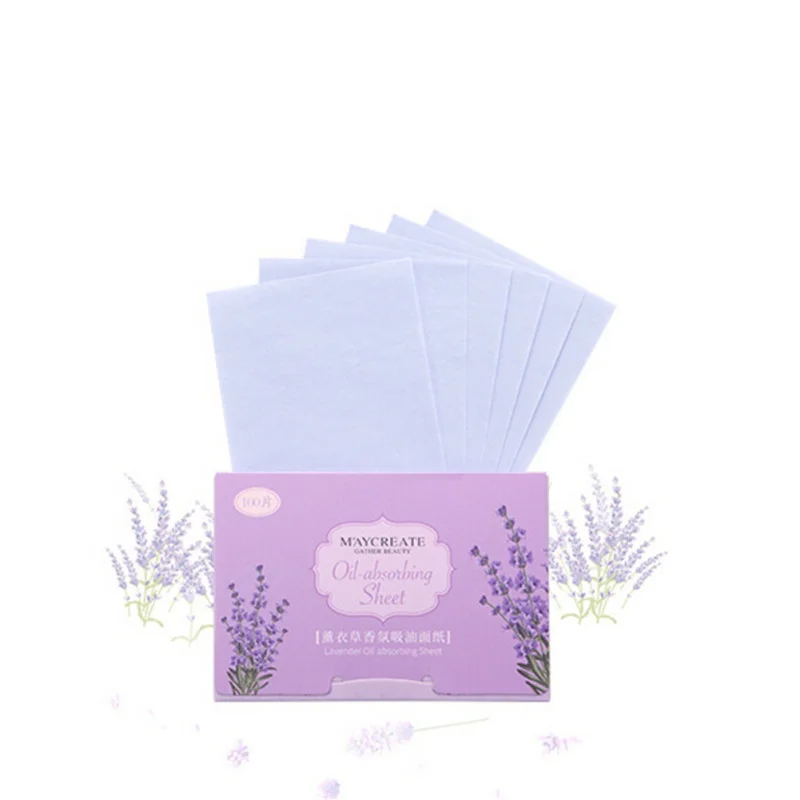 100Pcs Lavender 100 листа/уп наклейки для ногтей упаковки лицевая Матирующие салфетки масло впитывающая бумага уход за кожей лица Очищение, лечение акне глубокого очищения масла Управление инструмент - Количество: 100Pcs Lavender