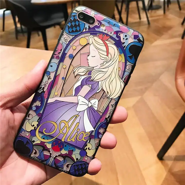Snow White Mermaid Cute Case For OPPO R7 R7S R9 R9S R11 R11S 3D Relief Cartoon Phone Back Cover Plus |