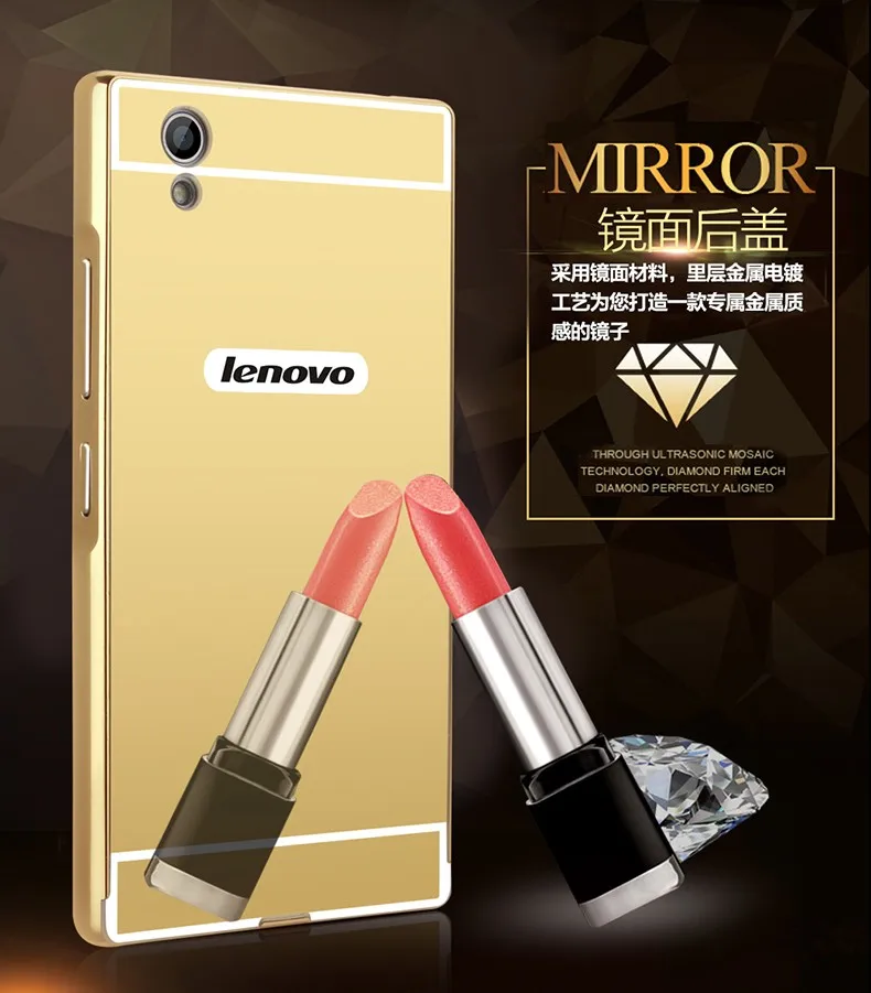 Чехол для Lenovo S850 S850T S90 Z90 с металлической алюминиевой рамкой + акриловая жесткая