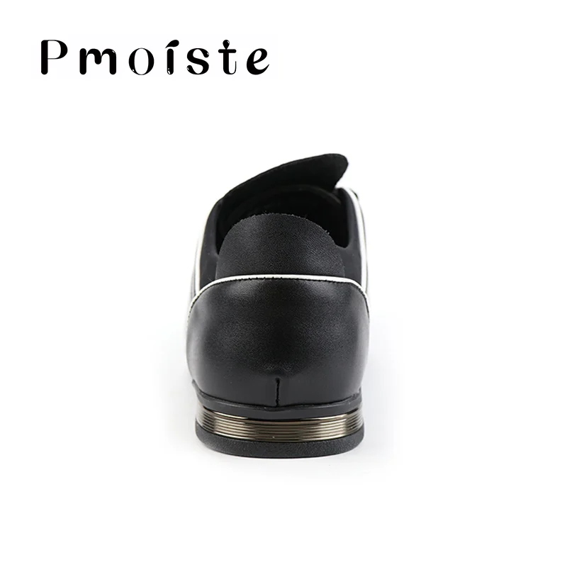 Кожаные туфли мужские массажные весна/лето 2019 дерби модные однотонные на