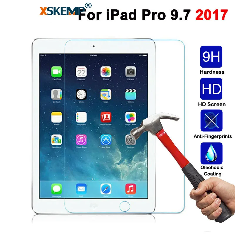 XSKEMP 9H Настоящее Закаленное стекло для Apple iPad mini 2 3 4 защитная пленка для iPad Pro 10,5 9,7 защитная пленка - Цвет: Фиолетовый