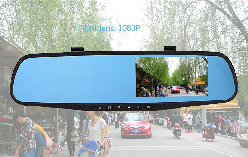 Jiluxing H03S 4," FHD 1080P Автомобильный видеорегистратор с двойным объективом, автомобильная камера, зеркало заднего вида, видеорегистратор, видеорегистратор, авто, ночное видение
