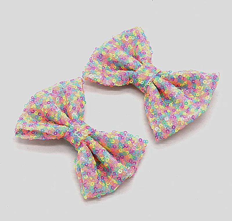 30 pcs/lot 8cm 10cm 12cm colorful sequin bow 2019 hot sale DIY hair accessories |