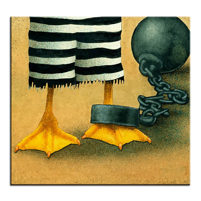 Картина маслом утка Настенная картина большого размера с конфетами для гостиной