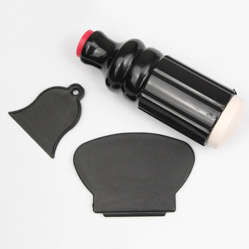 Штамп с двойной головкой и скребок для ногтей 3 шт. | Красота здоровье