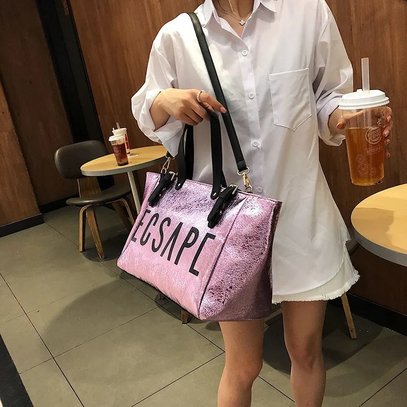 Sequin Luggage Travel Bag Organizer Outdoor Woman Sports Bags For Fitness Training Yoga Duffle Bag Glitter Pink Gym Bags Women