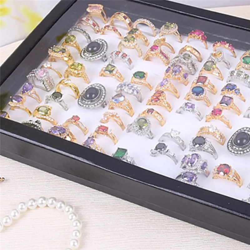 Прозрачный органайзер для хранения колец серег ювелирных изделий|Упаковка и