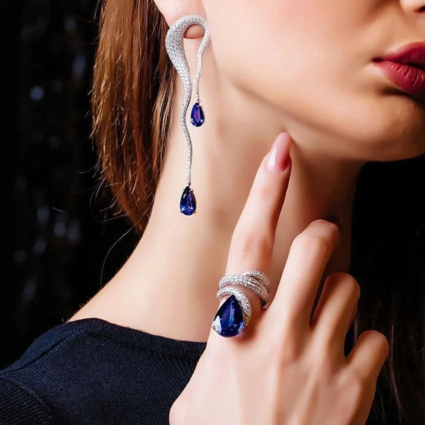 Женское Обручальное кольцо в виде змеи GODKI с фианитами аксессуары из Дубая 2019 -