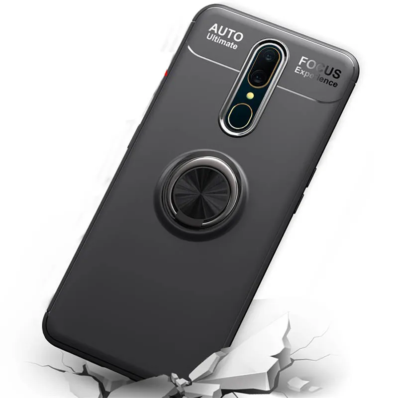 Роскошный чехол для Nokia 7 1 с магнитным кольцом держателем мягкий матовый