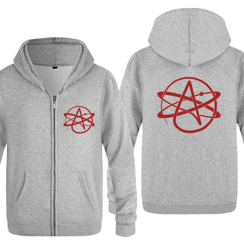 HUIY HOT Atheist Symbol FSM Pastafarian Religion Novelty Hoodies Men Men's Fleece Zipper Cardigans Hooded Sweatshirts - Цвет: HUIY HOT