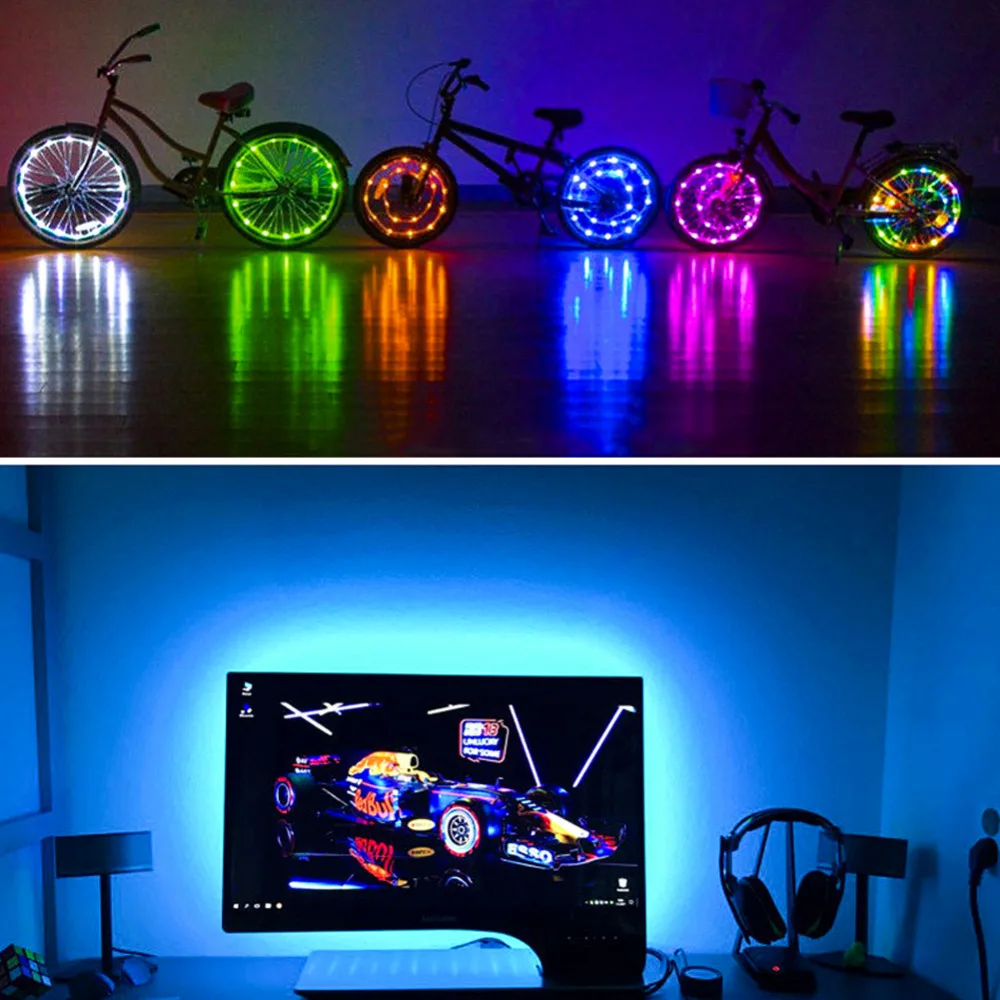 Гибкая светодиодная лента 5 в постоянного тока USB 5050 RGB 50 см 1 м 2 3 м|Светодиодные