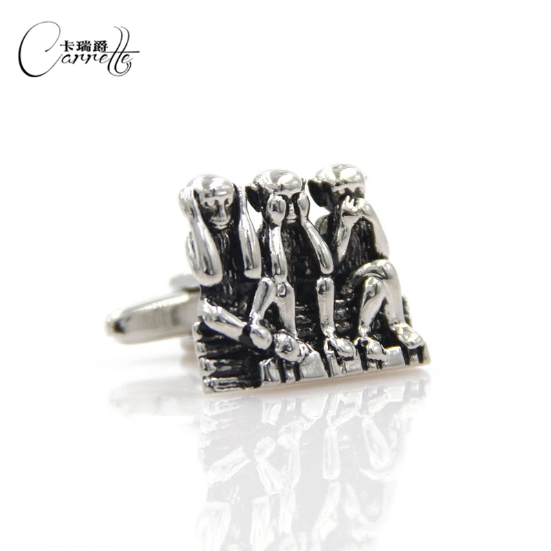 Новые альтернативные запонки из серии Три обезьяны с животными для запонок