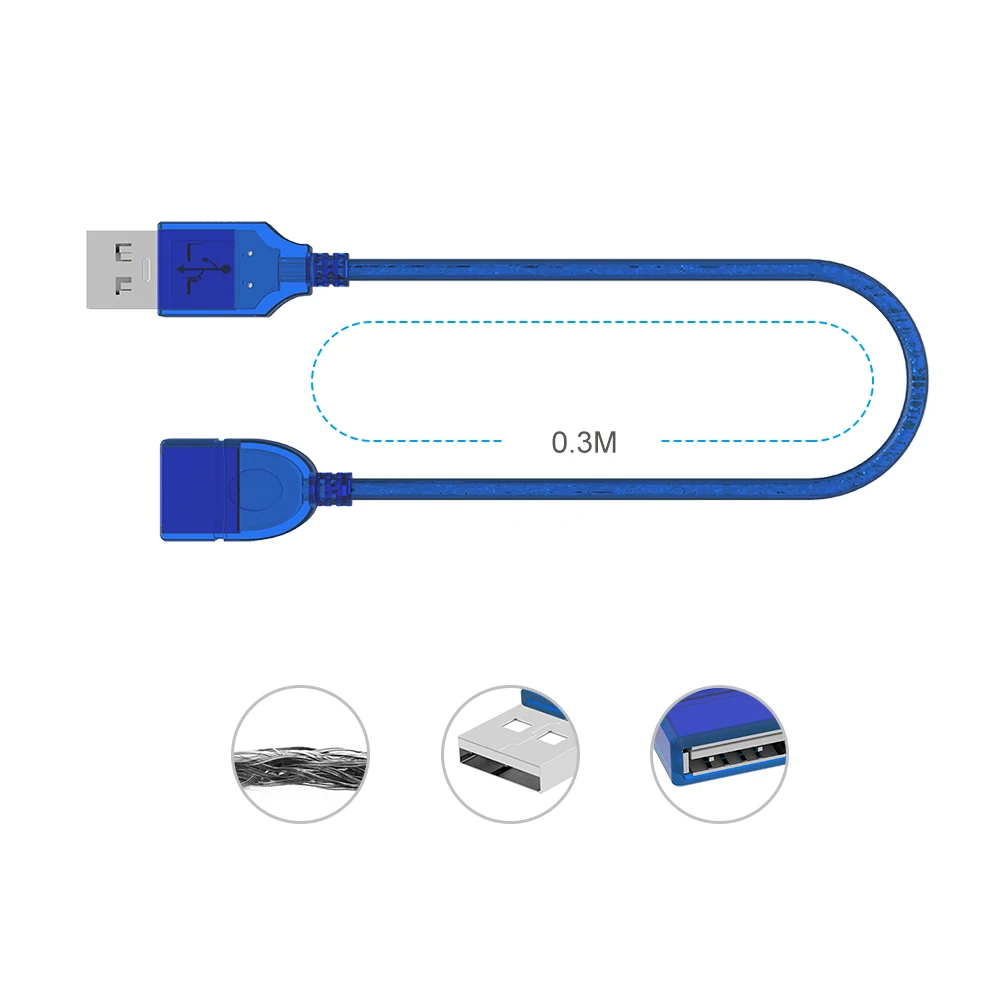 Высококачественный Удлинитель USB 2 0 A папа AM на B Тип мама Кабель для принтера USB2.0