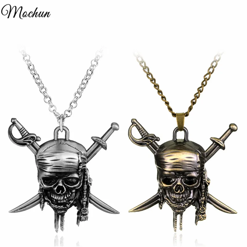 MQCHUN ожерелье Пираты Карибского моря горячая Распродажа Череп Кулон Джек ожерелья модные ювелирные изделия Рождественский подарок для фанатов